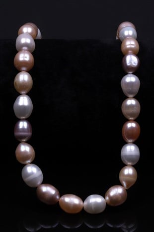 Multi Color İnci Doğal Taş Dizi 8 x 10 mm Özel Kesim - DZ-1373
