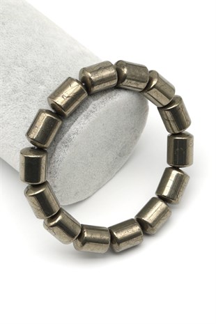 Pirit Doğal Taş Bileklik 10 x 14 mm Özel Kesim - BLK-2437