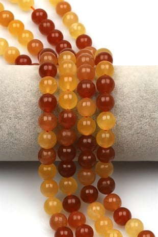 Sarı Kalsit (A Kalite) Doğal Taş Dizi 10 mm Küre Kesim - DZ-1090