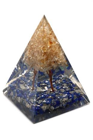 Sitrin - Lapis Lazuli Taşından Orgonit Piramit