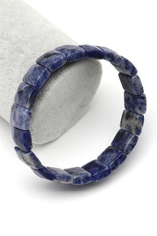 Sodalit Doğal Taş Bileklik 11 x 15 mm Özel Kesim - BLK-2408