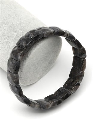 Spektrolit Doğal Taş Bileklik 11 x 15 mm Özel Kesim - BLK-2404