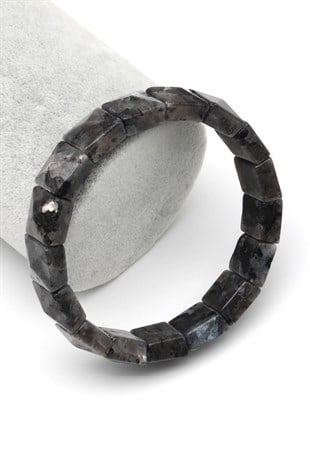 Spektrolit Doğal Taş Bileklik 12 x 12 mm Özel Kesim - BLK-2413