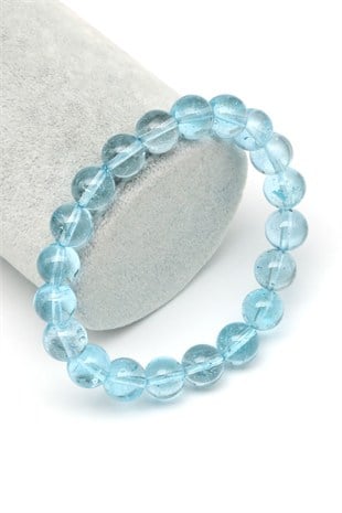 Topaz Doğal Taş Bileklik 10 mm Küre Kesim - BLK-2553