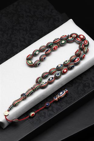 Usta İşçilikli Kafur Ağacı Tesbih 7 x 11 mm Arpa Kesim