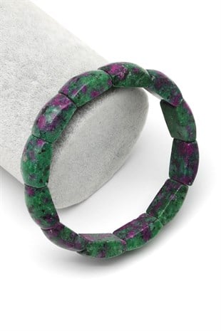 Yeşim Doğal Taş Bileklik 10 x 17 mm Özel Kesim - BLK-2413