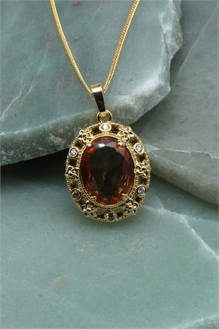 Zultanit Gold Renkli Kolye - KLY-1668