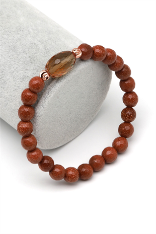 Zultanit-Yıldız Taşı Bileklik 8 mm Küre Kesim - BLK-2277