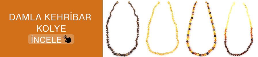 Damla Kehribar Kolye