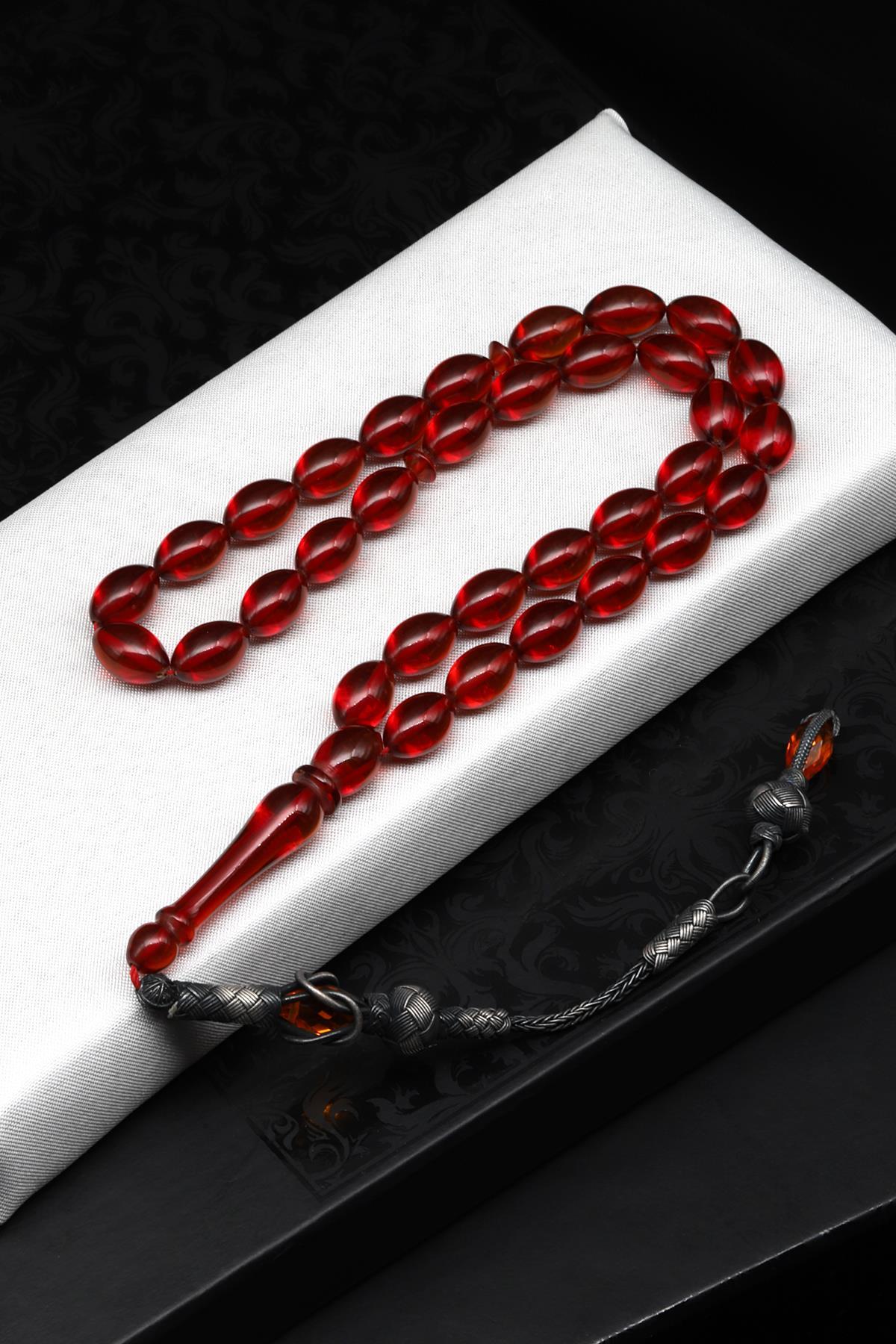 1000 Ayar Gümüş El Örmesi Kazaz Püsküllü Arpa Kesim Sıkma Tesbih