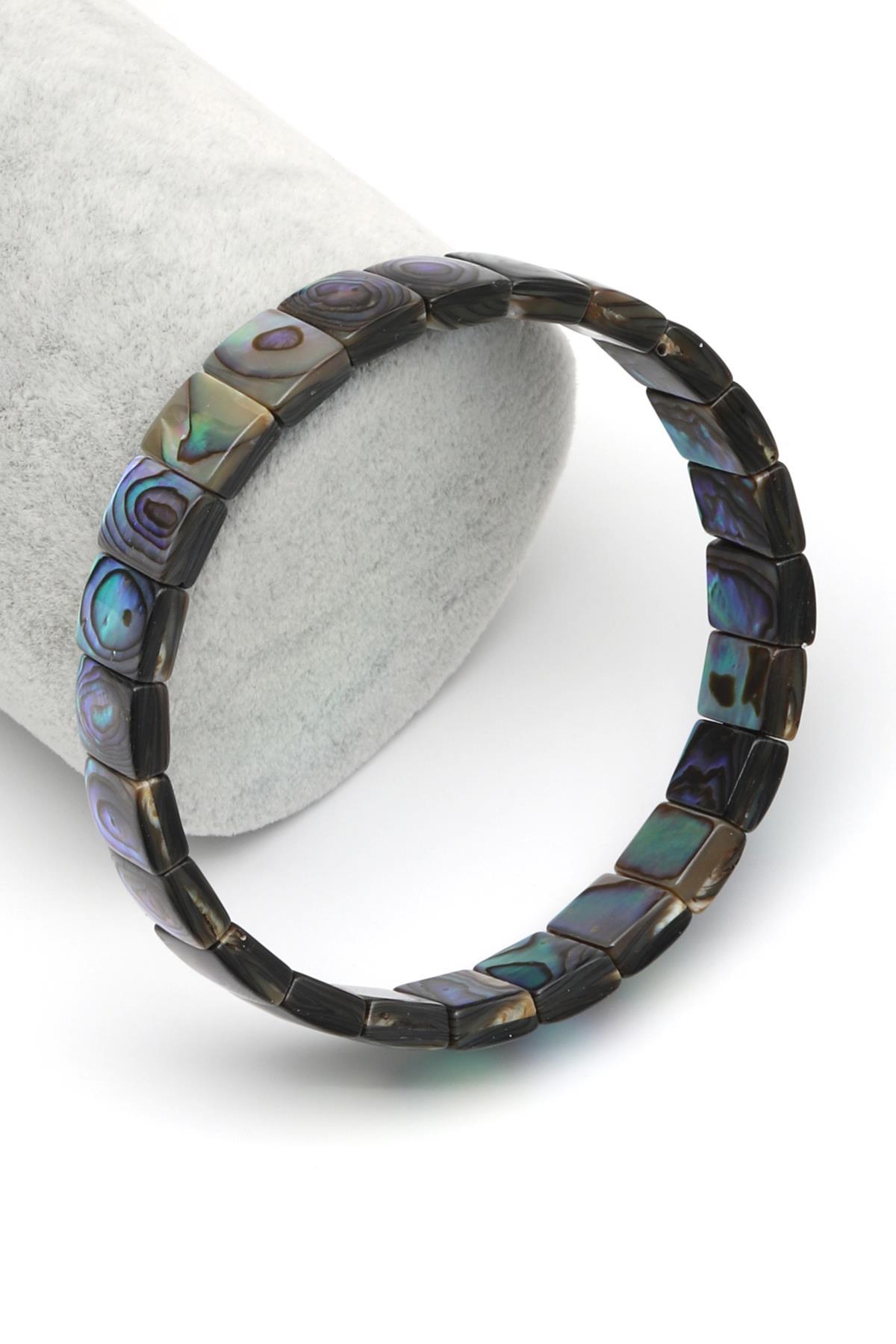 Abalon Sedef Doğal Taş Bileklik 8 x 11 mm Özel Kesim