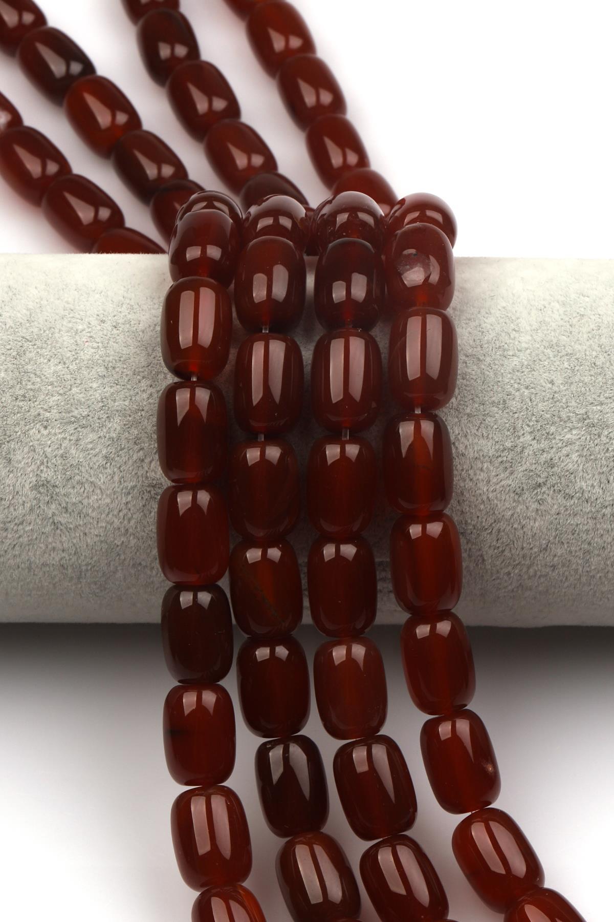 Akik ( AB Kalite ) Doğaltaş Dizi 10 x 14 mm Boru Kesim