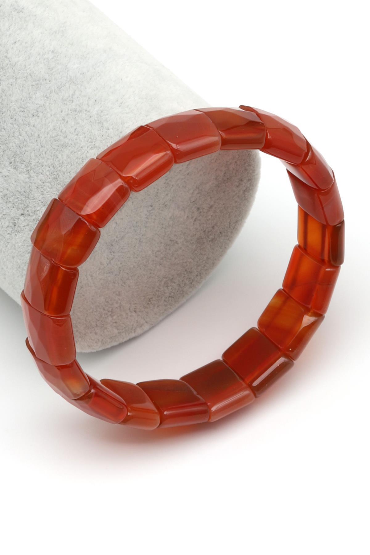 Akik Doğal Taş Bileklik 10 x 13 mm Özel Kesim