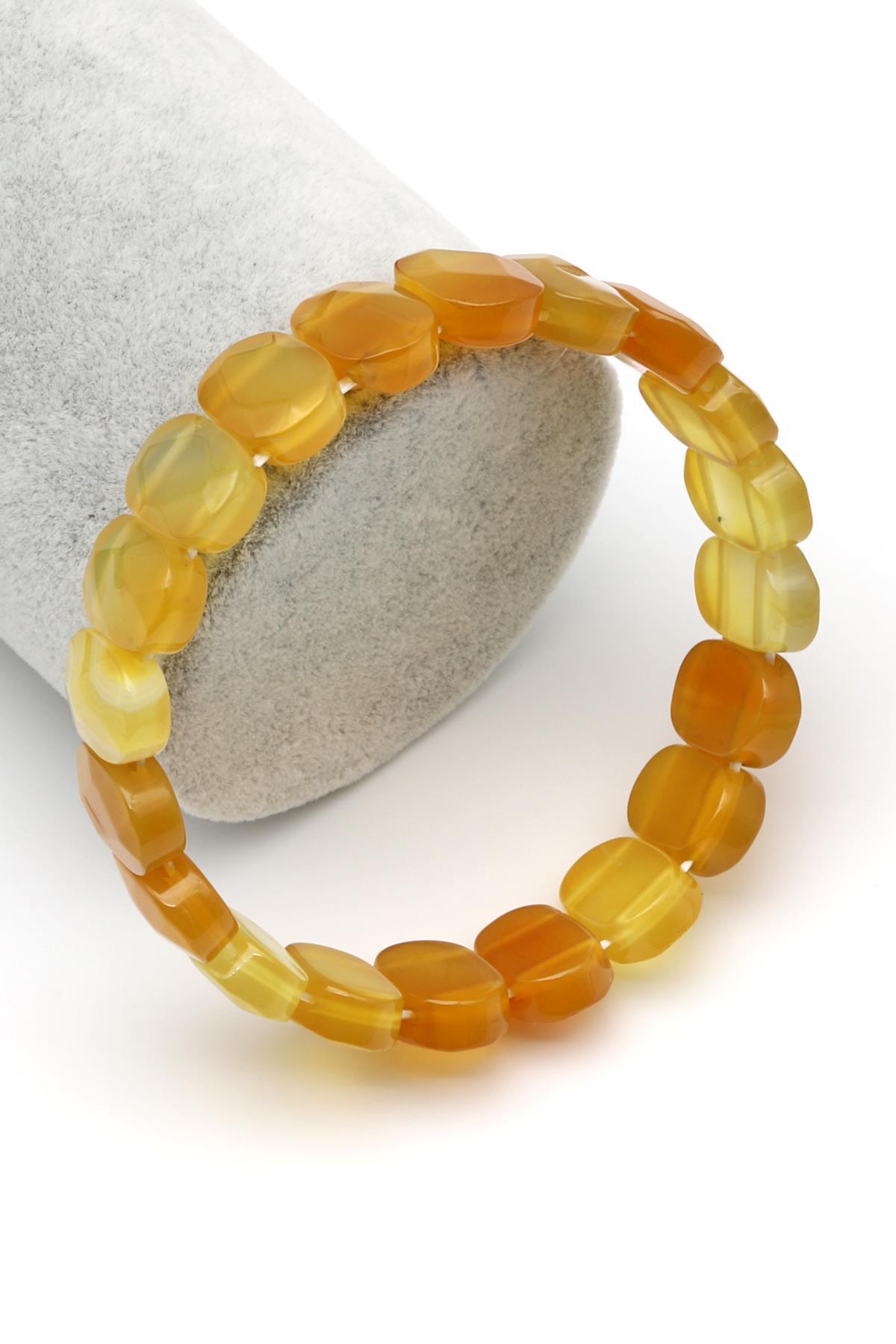 Akik Doğal Taş Bileklik 10 x 14 mm Özel Kesim