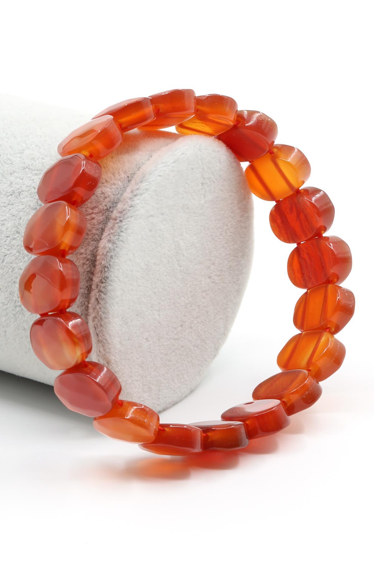 Akik Doğal Taş Bileklik 10 x 14 mm Özel Kesim