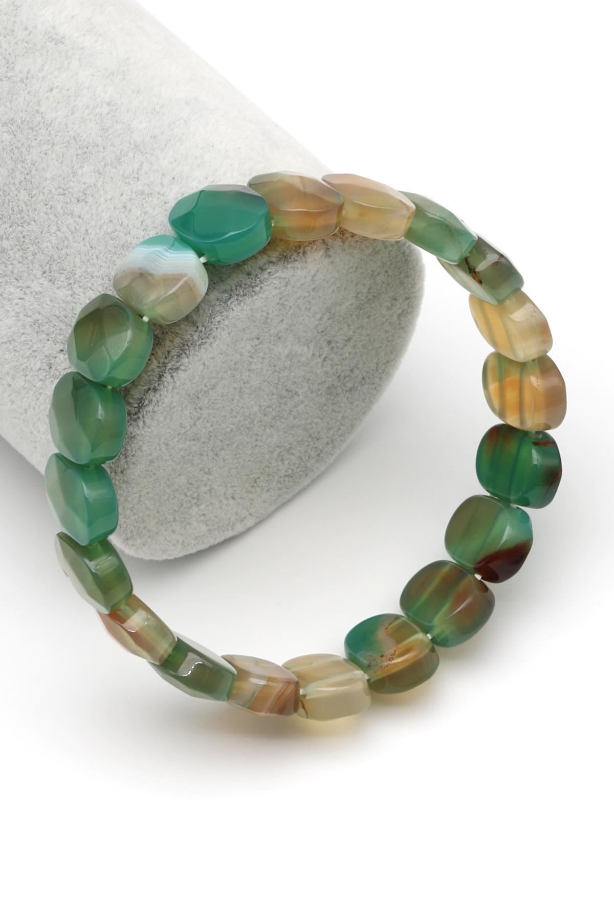 Akik Doğal Taş Bileklik 10 x 14 mm Özel Kesim