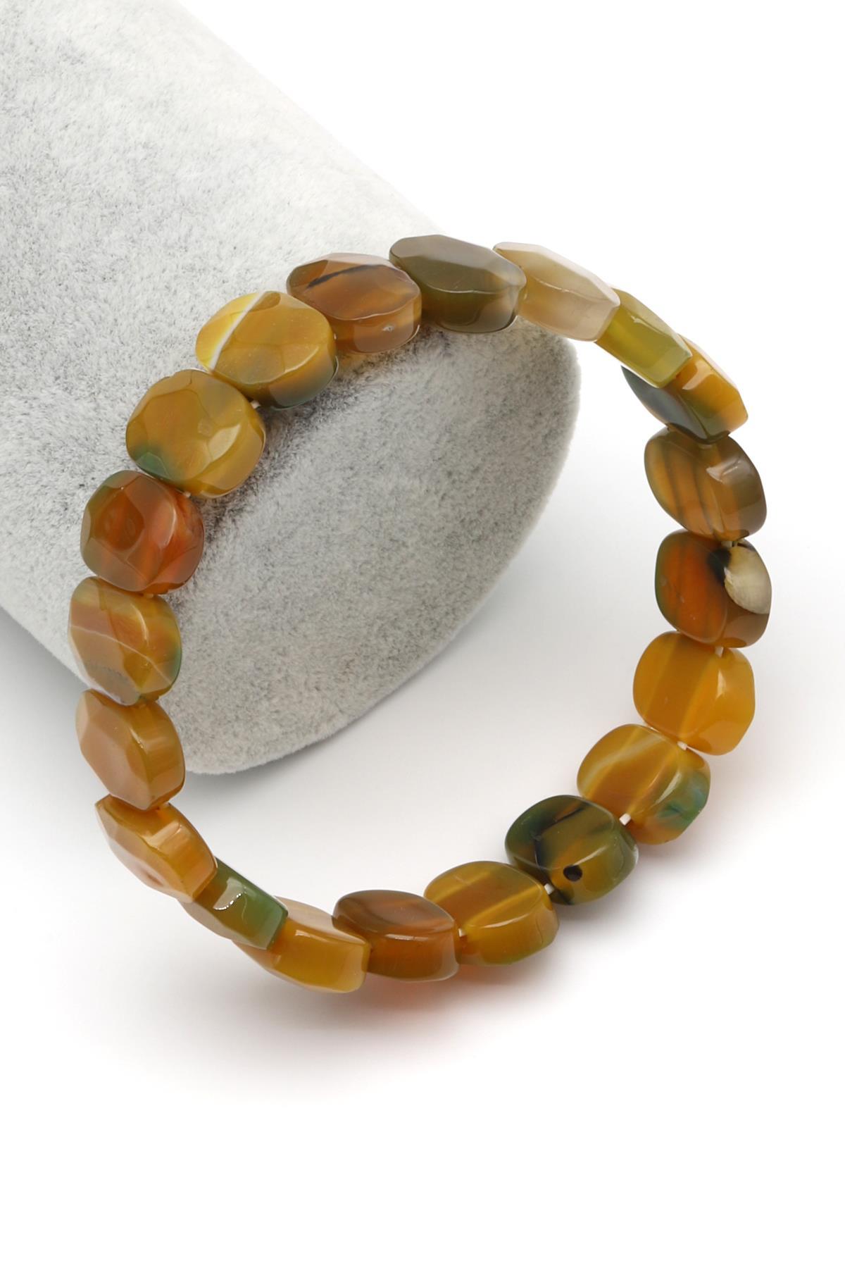 Akik Doğal Taş Bileklik 10 x 14 mm Özel Kesim