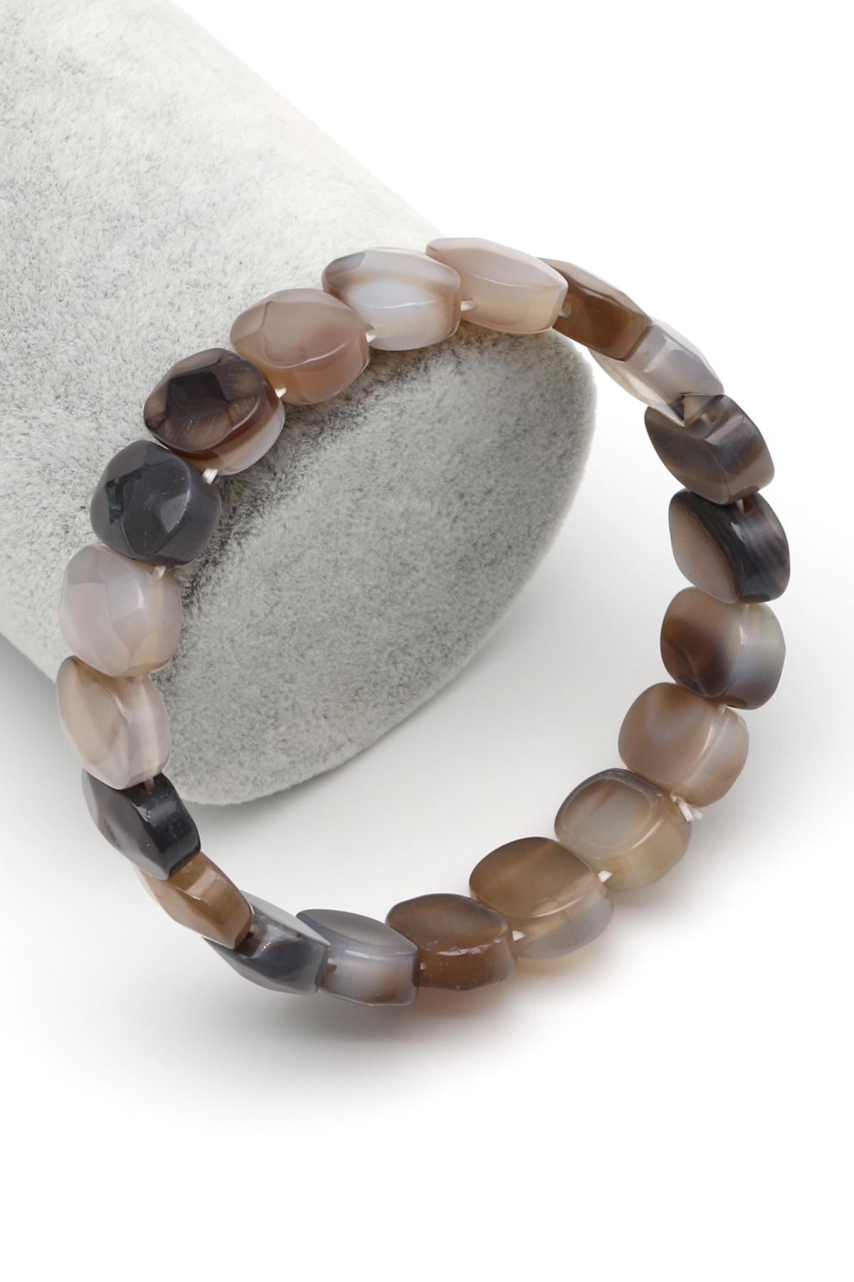 Akik Doğal Taş Bileklik 10 x 14 mm Özel Kesim