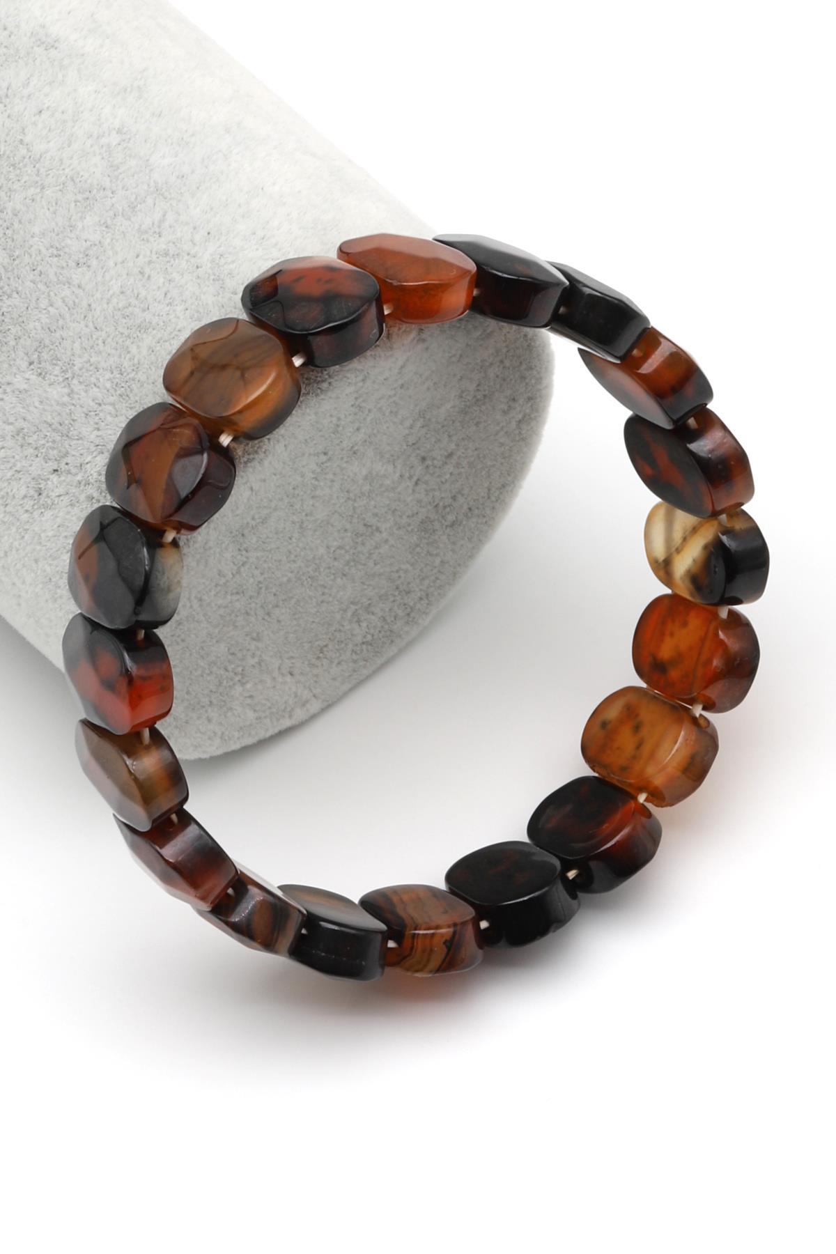 Akik Doğal Taş Bileklik 10 x 14 mm Özel Kesim