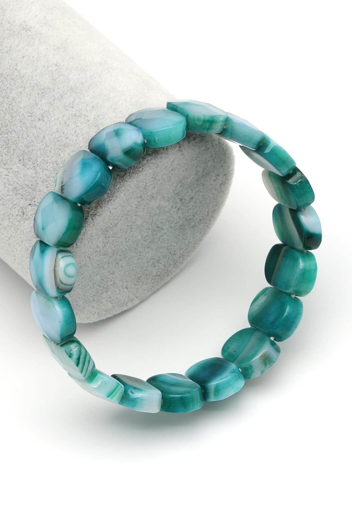 Akik Doğal Taş Bileklik 10 x 15 mm Özel Kesim