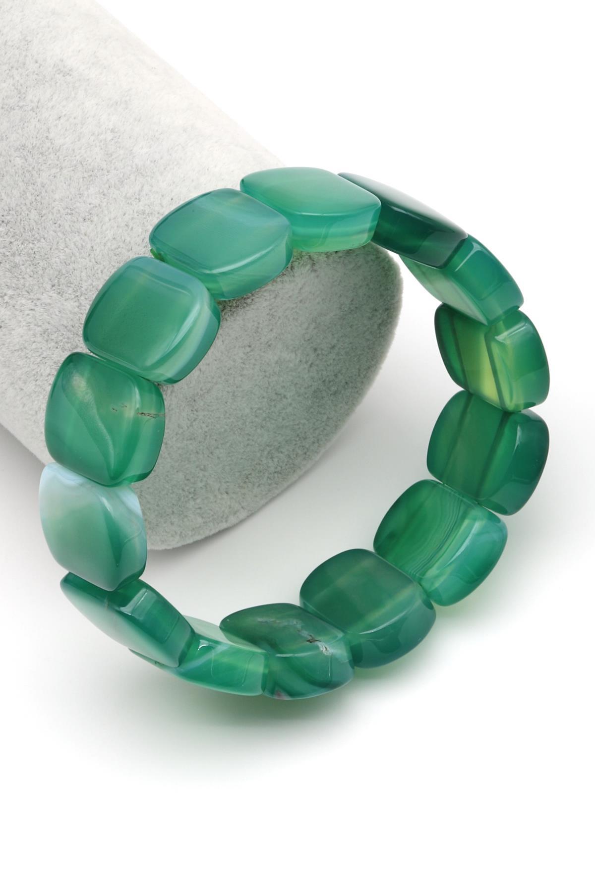 Akik Doğal Taş Bileklik 14 x 20 mm Özel Kesim