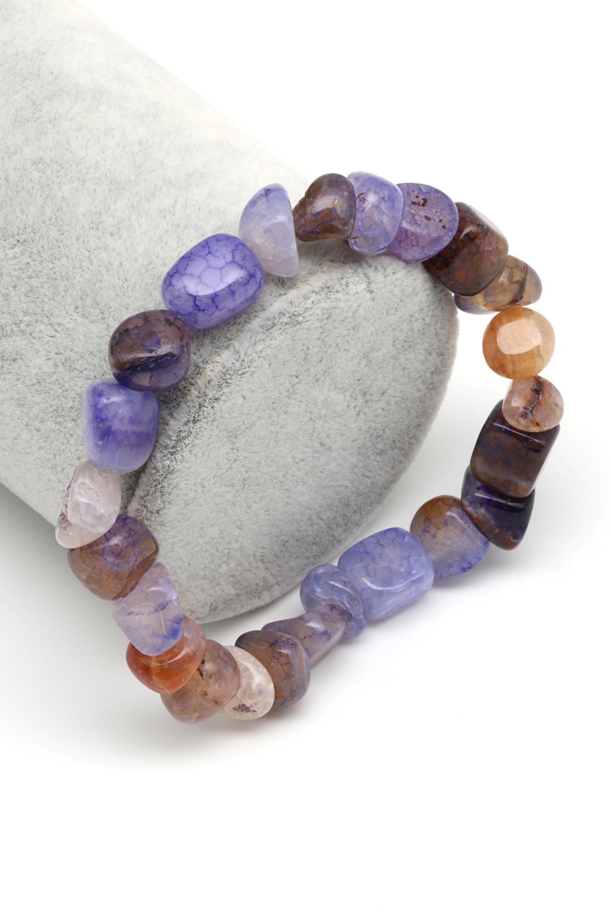 Akik Doğal Taş Bileklik 6 x 9 mm Özel Kesim