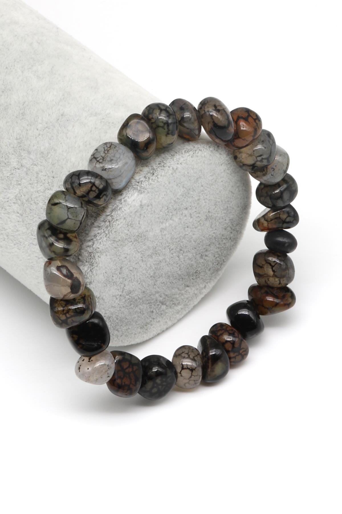 Akik Doğal Taş Bileklik 9 x 10 mm Özel Kesim