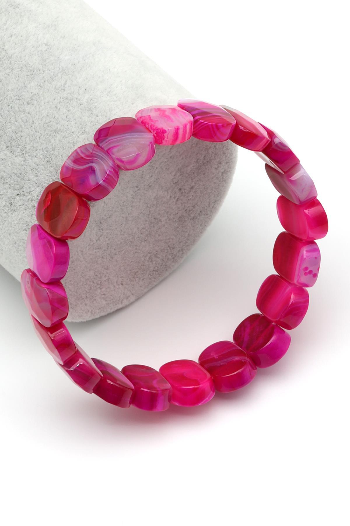 Akik Doğal Taş Bileklik 9 x 14 mm Özel Kesim