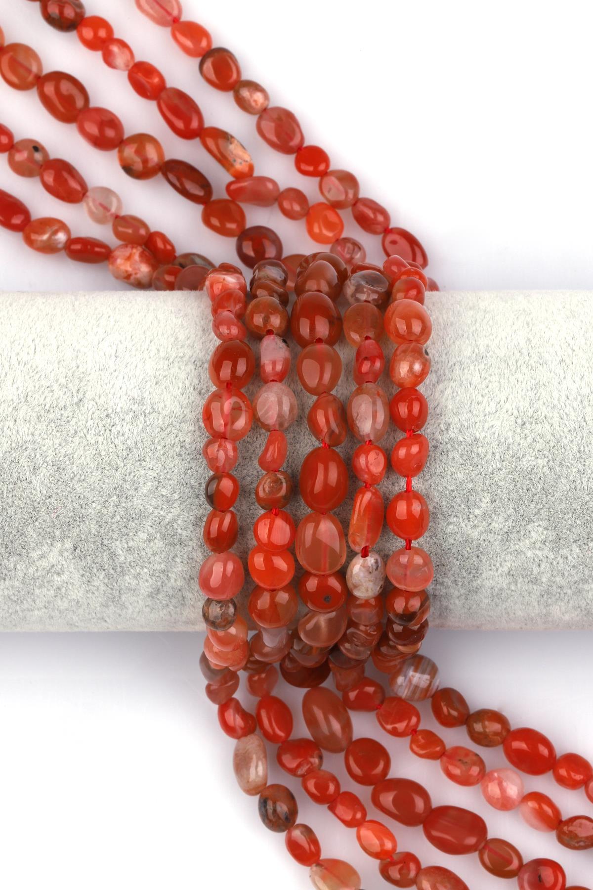 Akik Doğal Taş Dizi 4 x 6 mm Mercimek Kesim