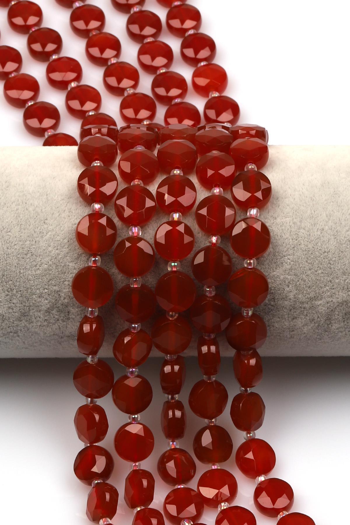 Akik Doğal Taş Dizi 5 x 10 mm Yassı Kesim