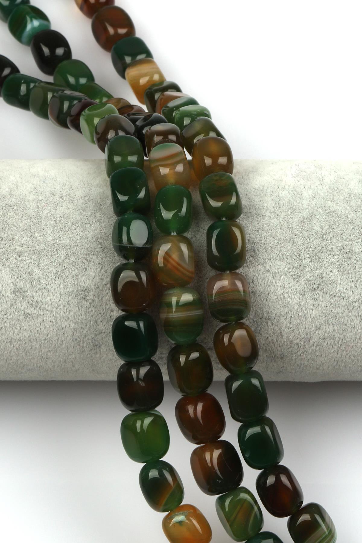 Akik Doğal Taş Dizi 8 x 12 mm Şekilsiz Kesim