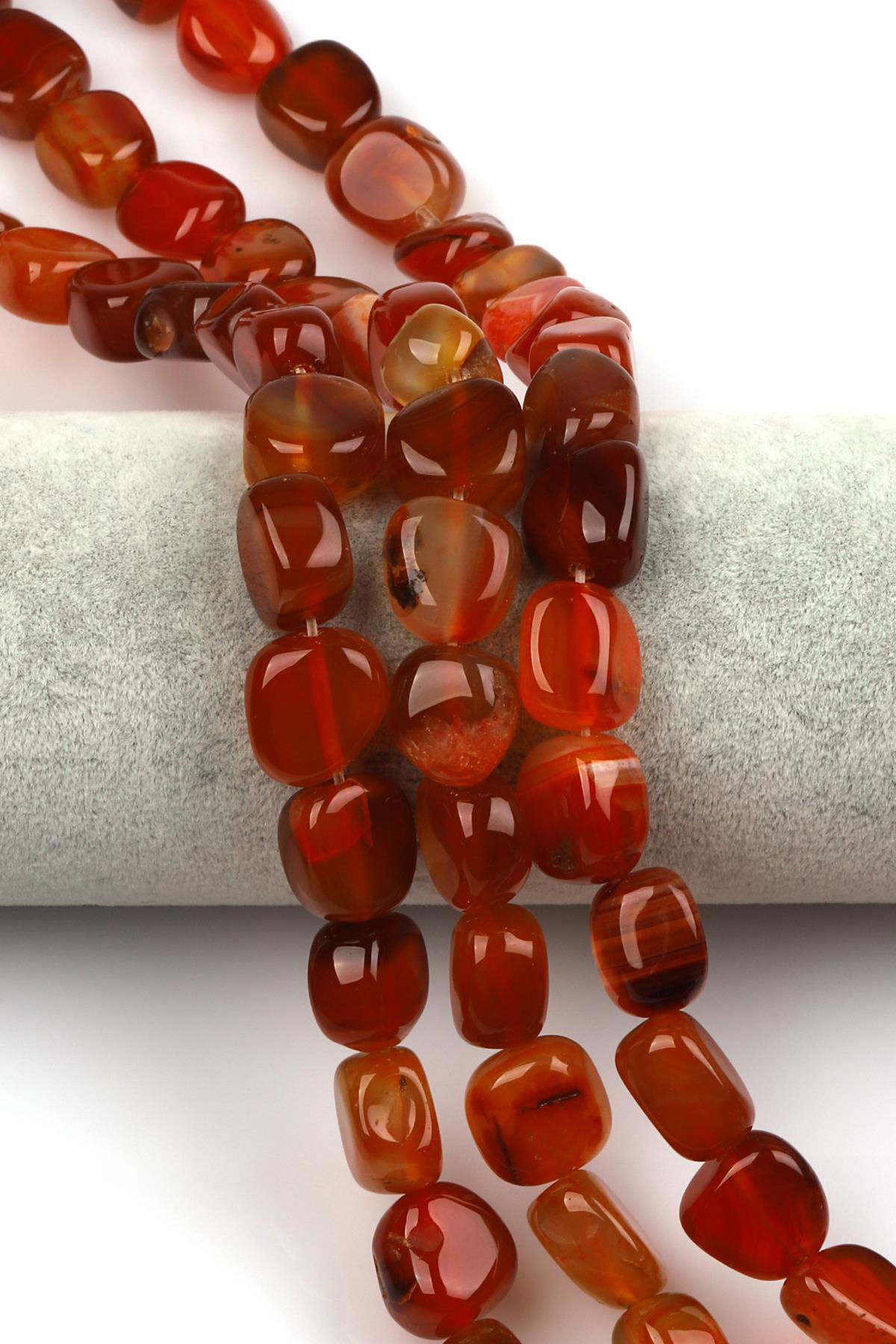 Akik Doğal Taş Dizi 9 x 15 mm Şekilsiz Kesim