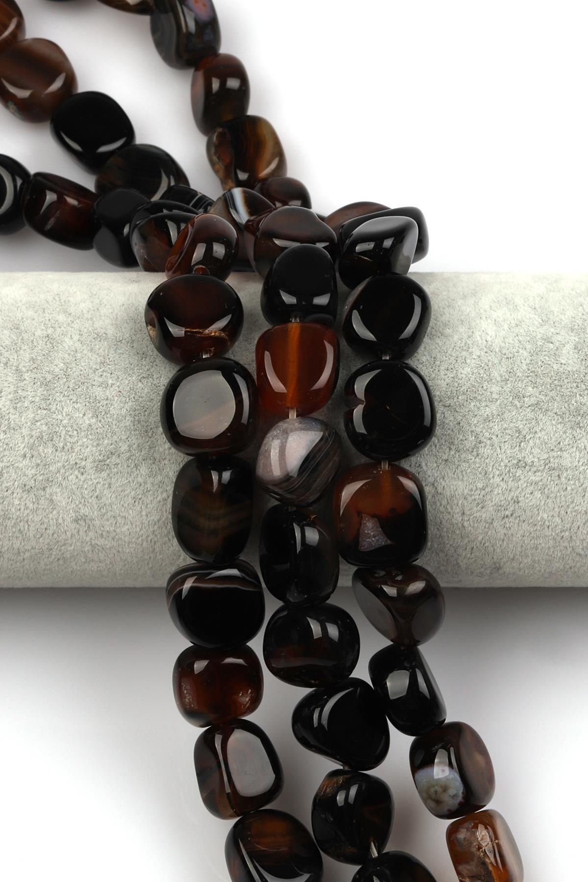 Akik Doğal Taş Dizi 9 x 15 mm Şekilsiz Kesim