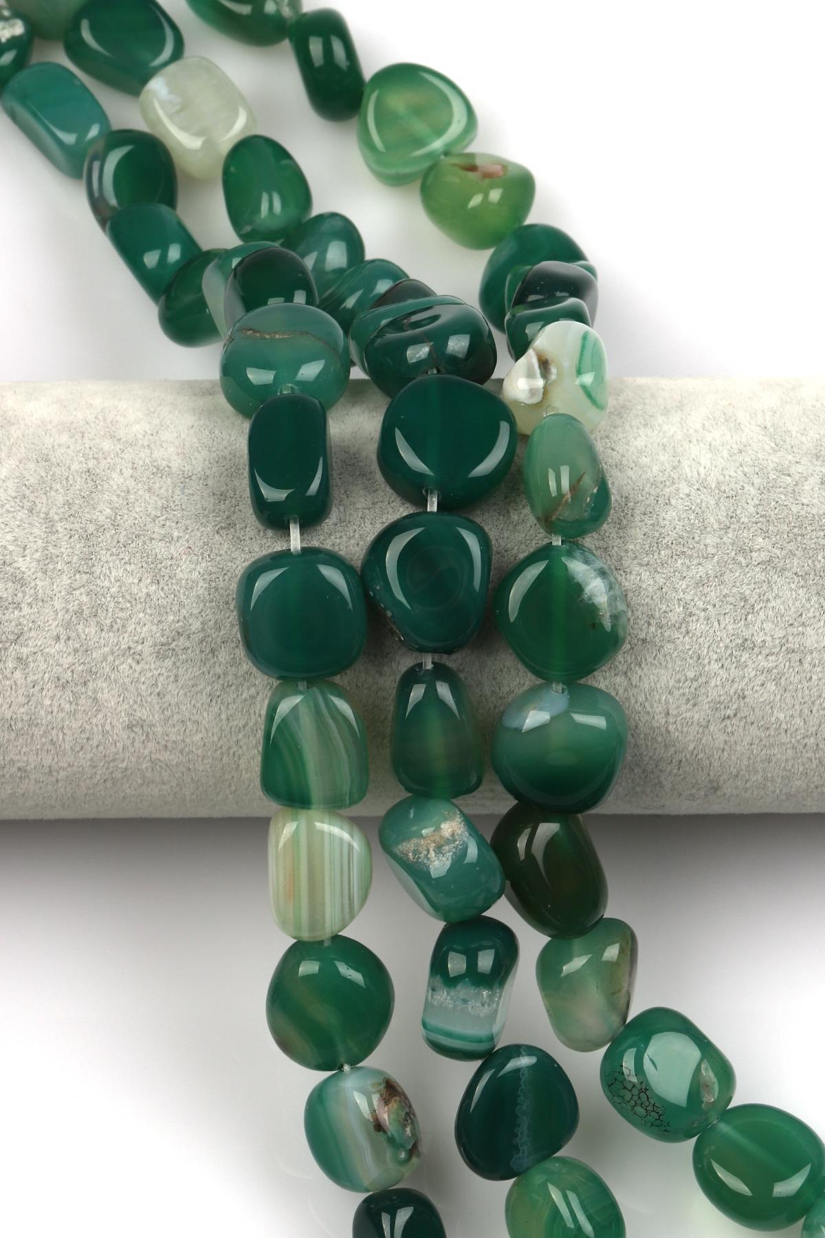 Akik Doğal Taş Dizi 9 x 15 mm Şekilsiz Kesim