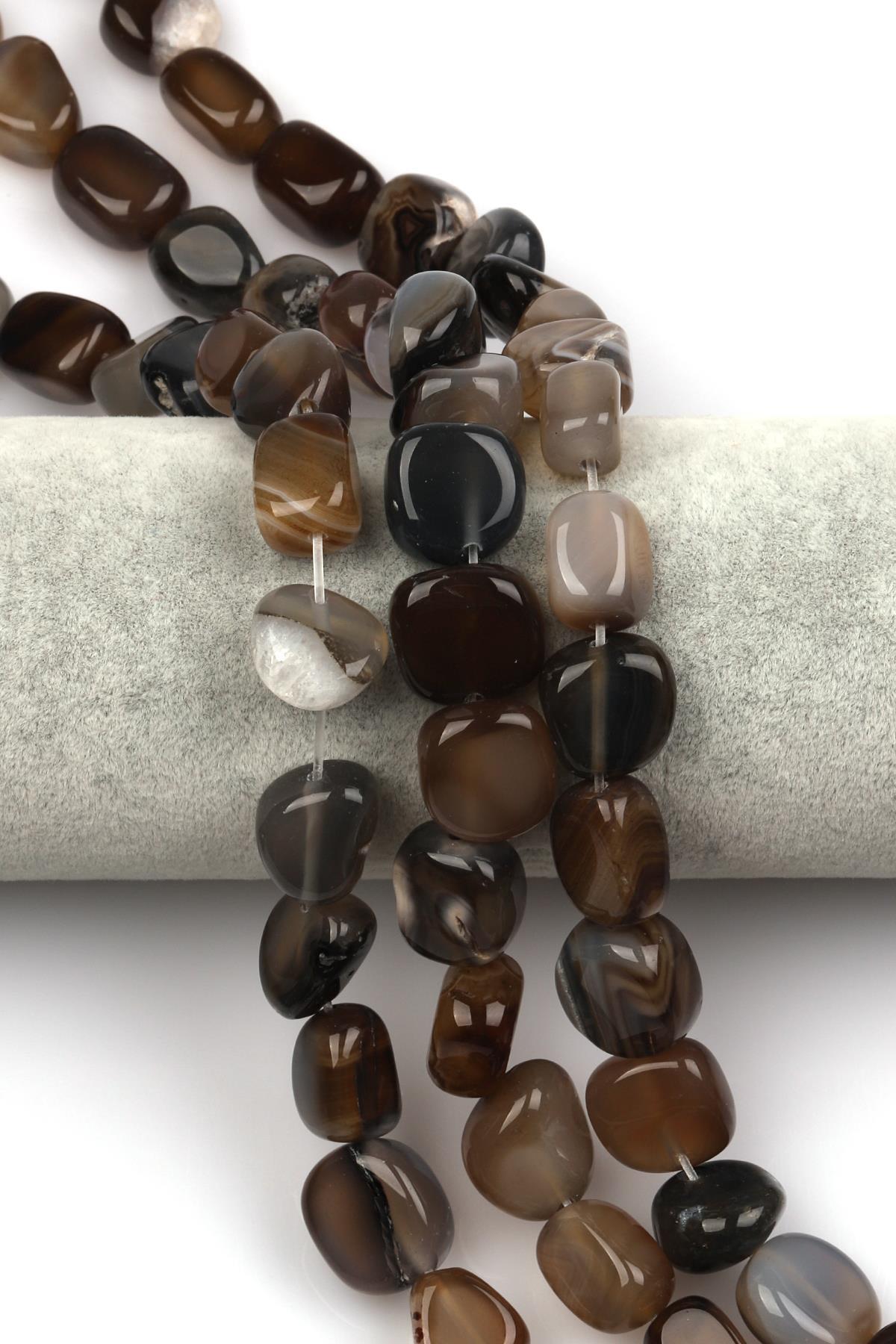 Akik Doğal Taş Dizi 9 x 15 mm Şekilsiz Kesim