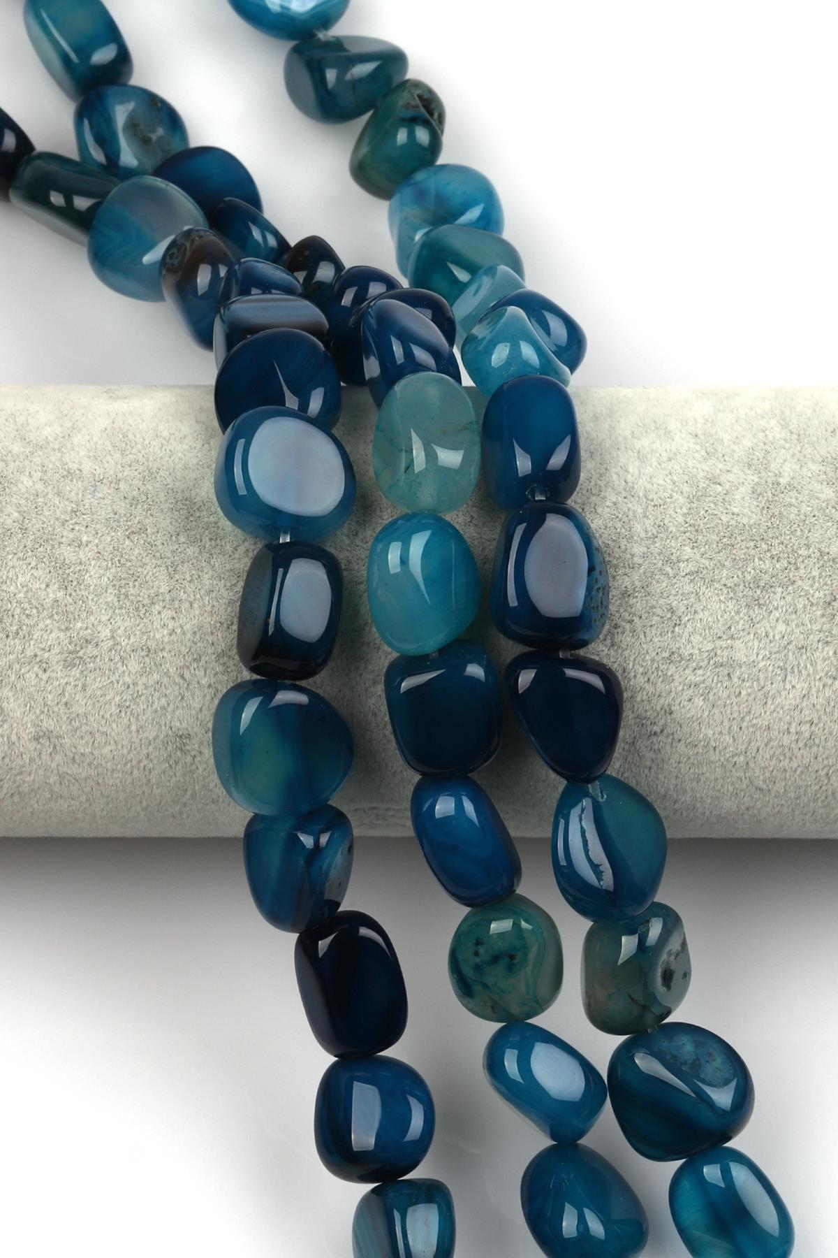 Akik Doğal Taş Dizi 9 x 15 mm Şekilsiz Kesim