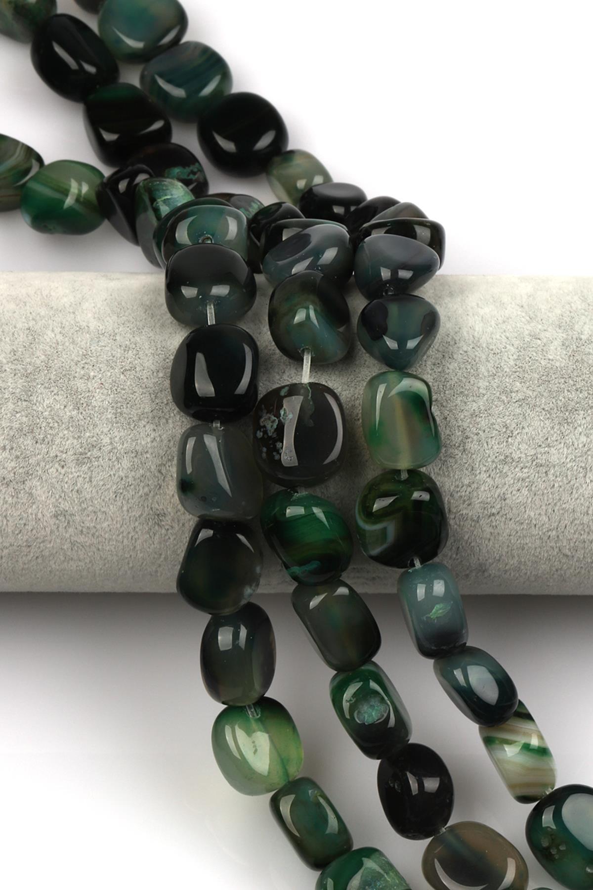 Akik Doğal Taş Dizi 9 x 15 mm Şekilsiz Kesim