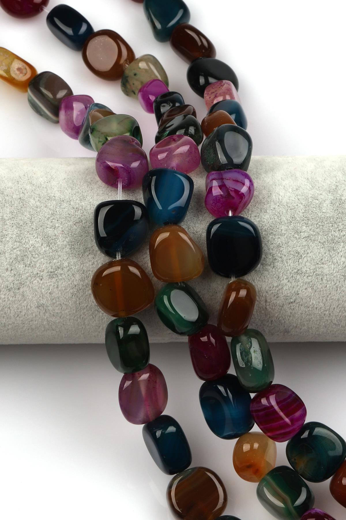 Akik Doğal Taş Dizi 9 x 15 mm Şekilsiz Kesim