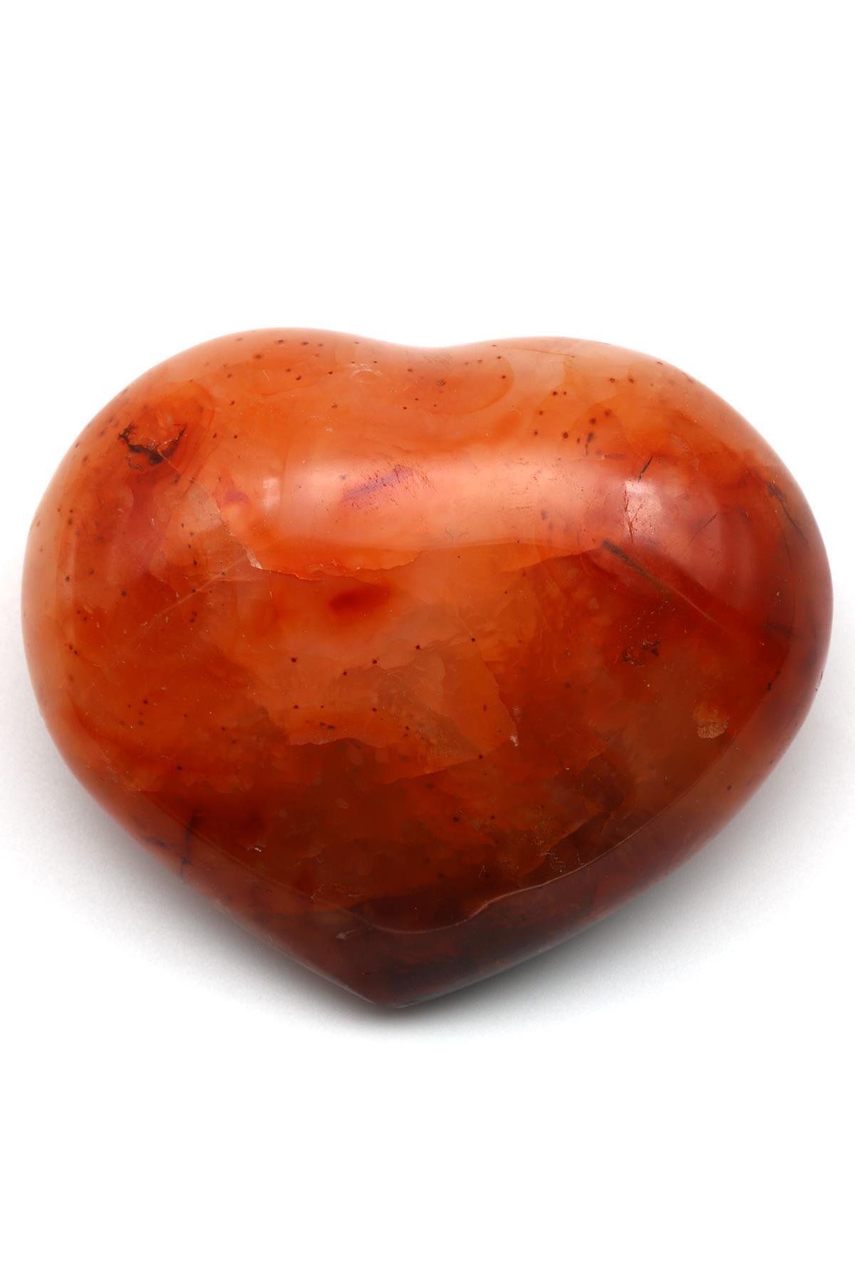 Akik Doğal Taş Kalp Model Parça