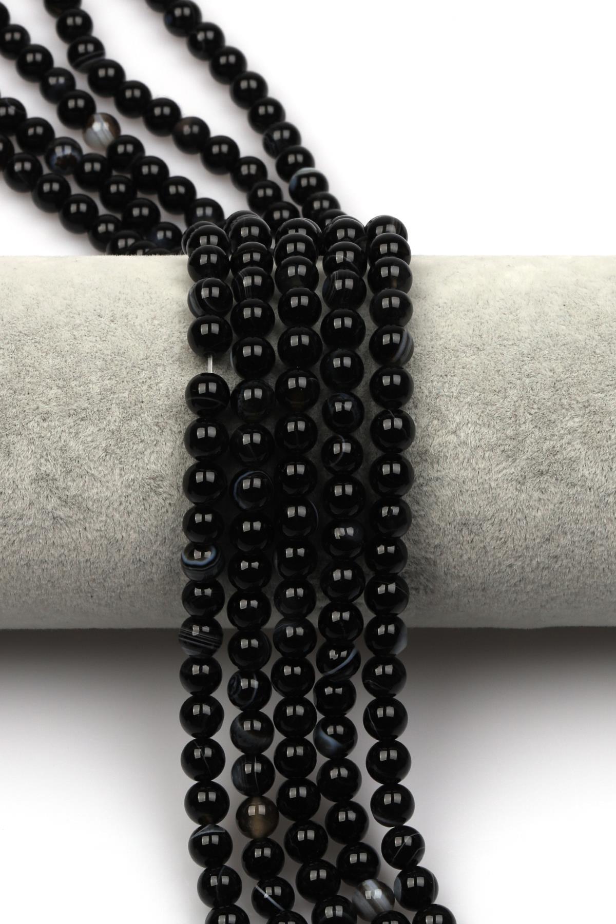 Akik Doğaltaş Dizi 6 mm Küre Kesim