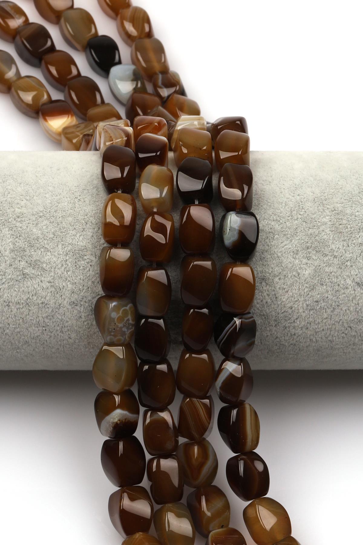 Akik Doğaltaş Dizi 8 x 11 mm Burgu Kesim