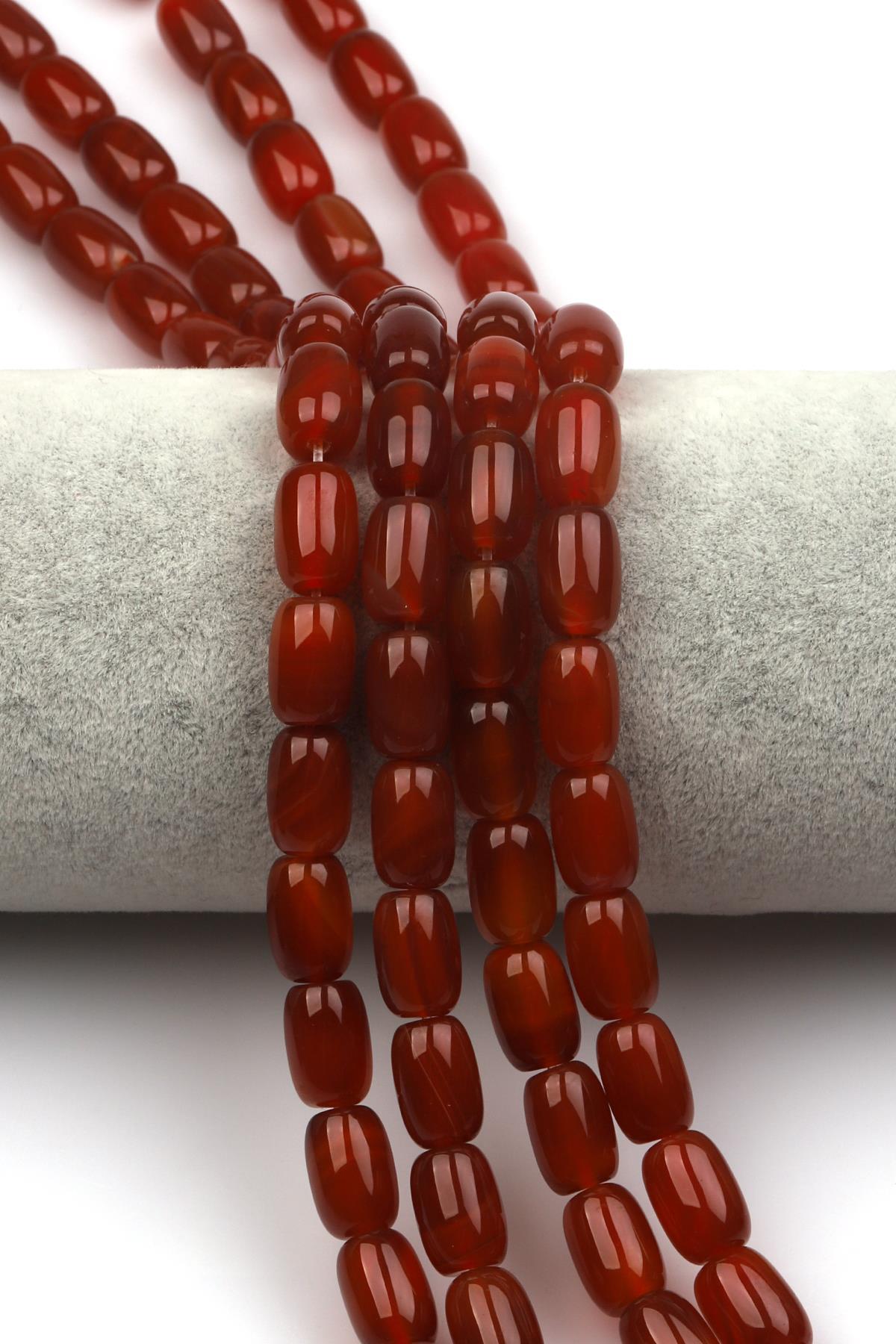 Akik Doğaltaş Dizi 8 x 12 mm Boru Kesim