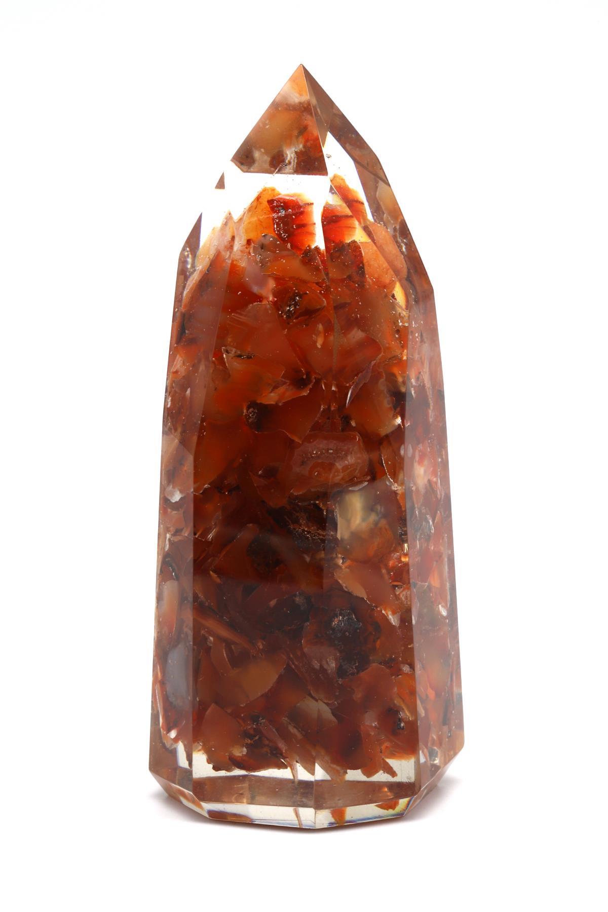 Akik Taşından Orgonit Piramit