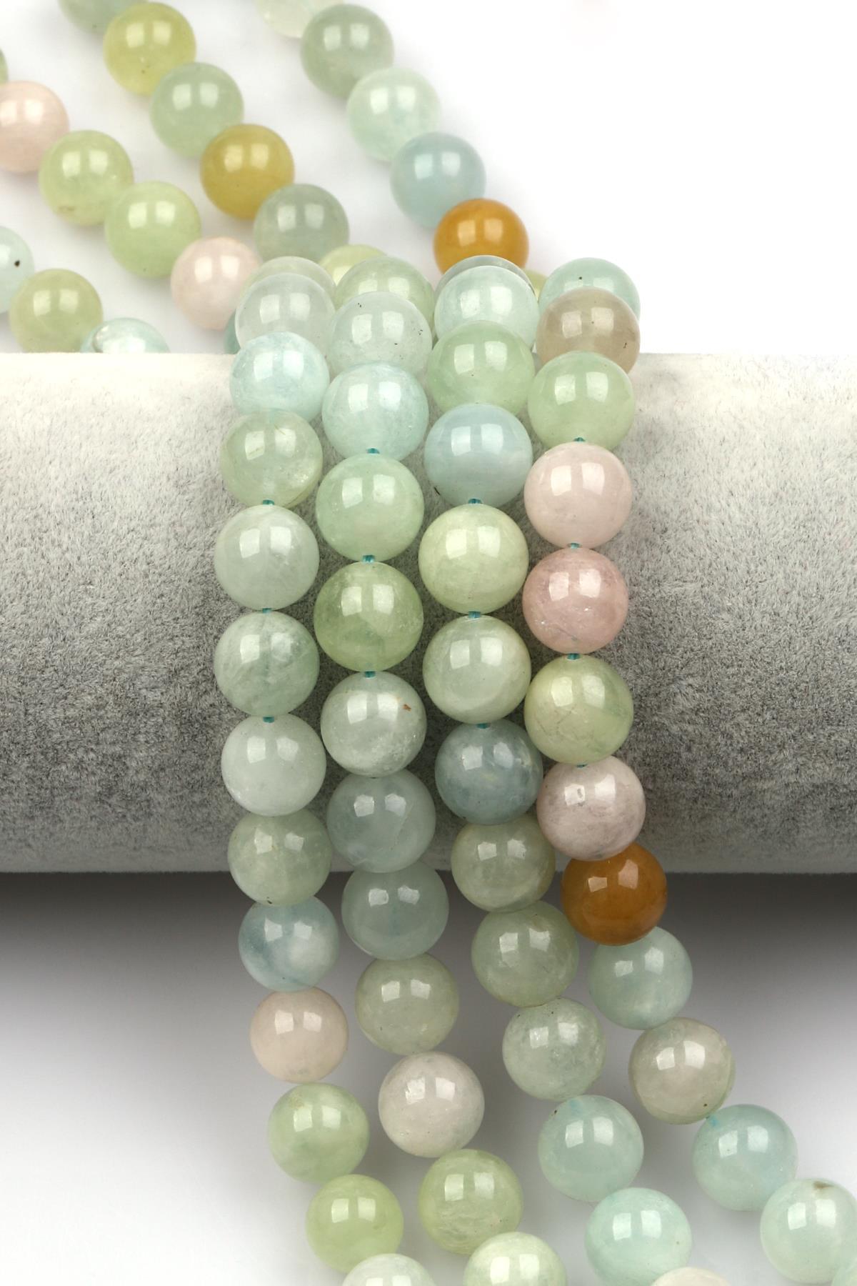 Akuamarin ( A Kalite ) Doğal Taş Dizi 10 mm Küre Kesim