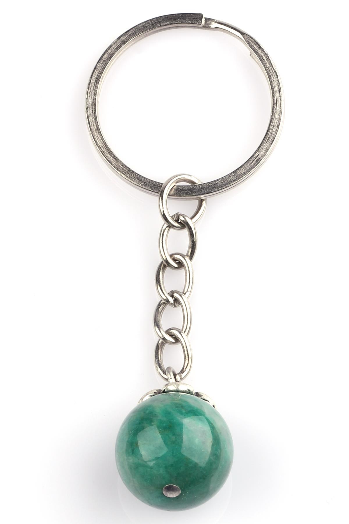 Amazonit Doğal Taş Anahtarlık 