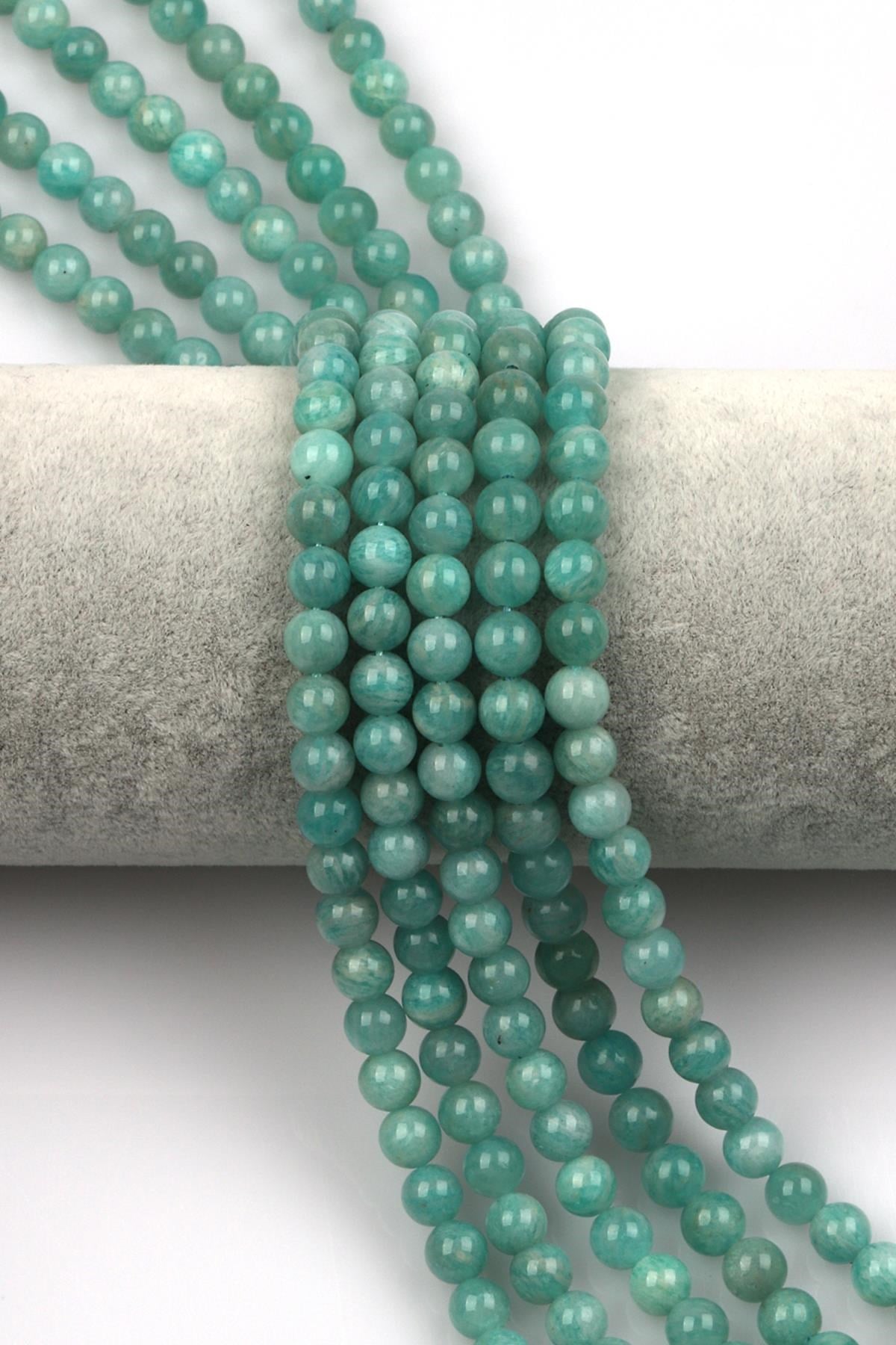 Amazonit Doğal Taş Dizi 6 mm Küre Kesim