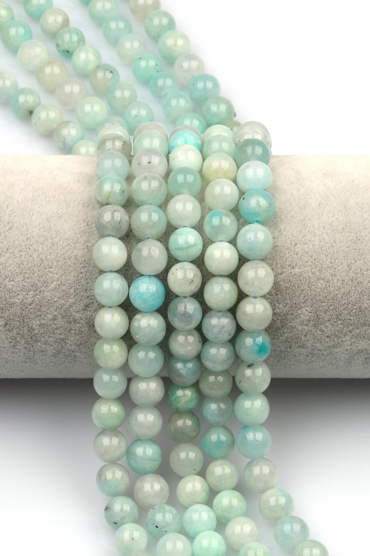 Amazonit Doğal Taş Dizi 8 mm Küre Kesim
