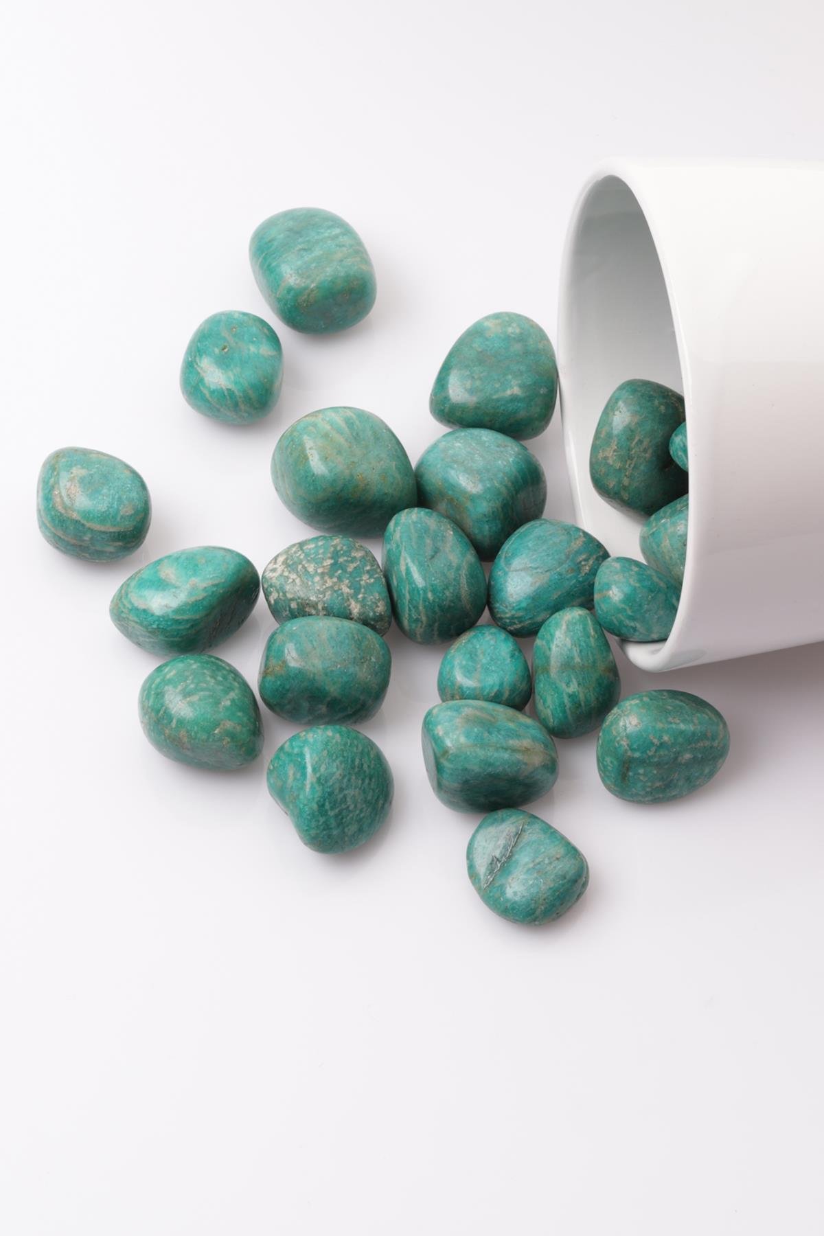 Amazonit Doğal Taş Tamburlanmış Parça - Tımbıl