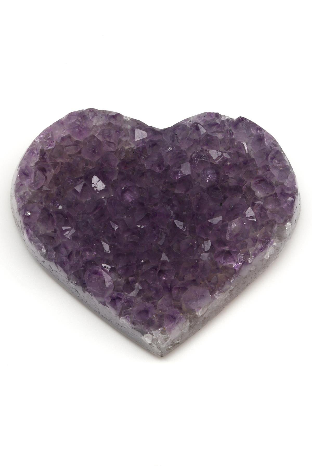 Ametist Doğal Taş Kalp
