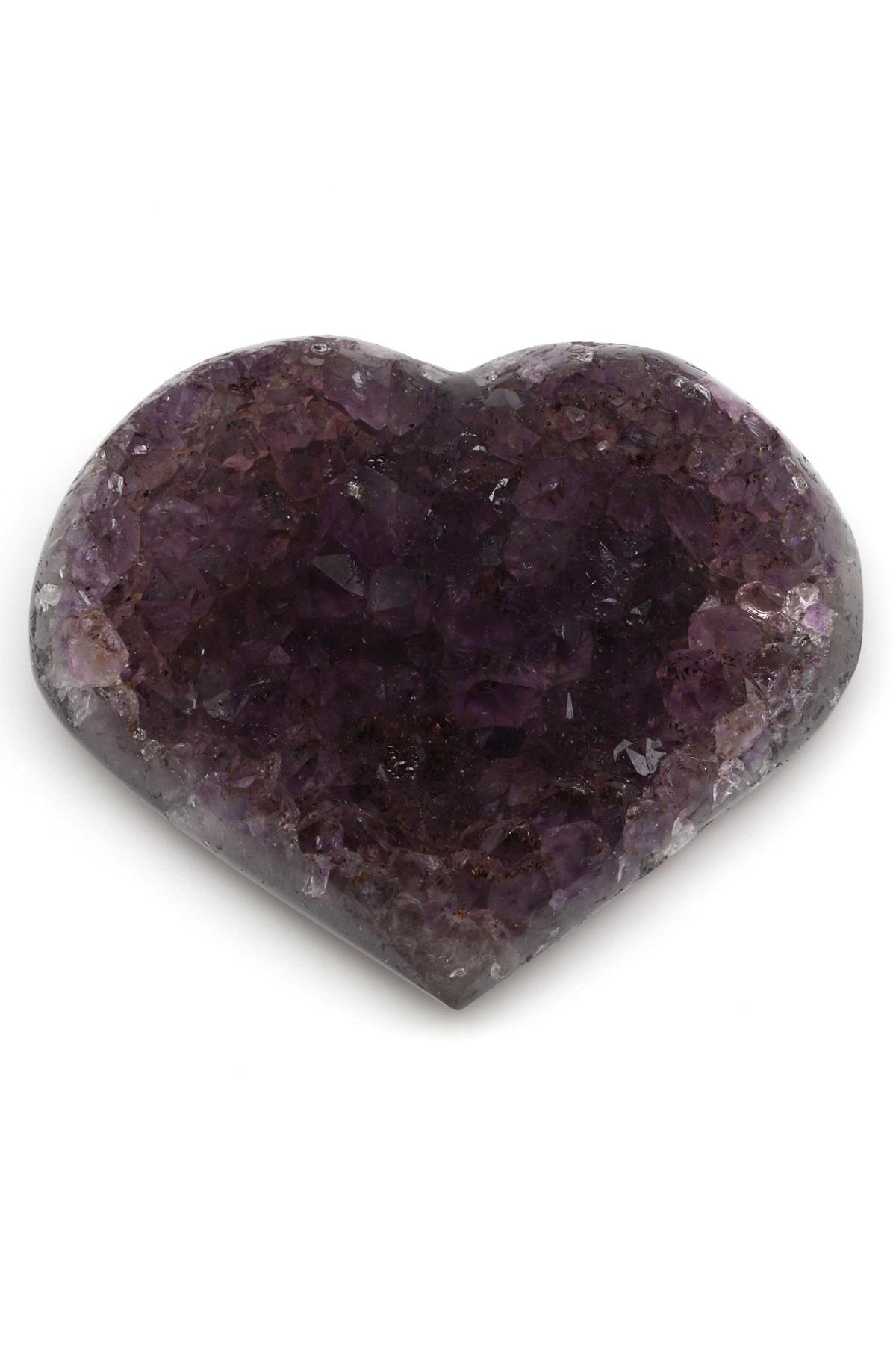 Ametist Doğal Taş Kalp